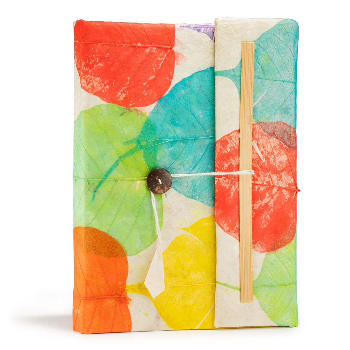 Lokta-paperimuistikirja, värikkäät lehdet, A5, 45 sivua