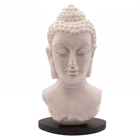 Buddha-päälamppu laventelinvärisellä halkeilulla – soikea jalusta