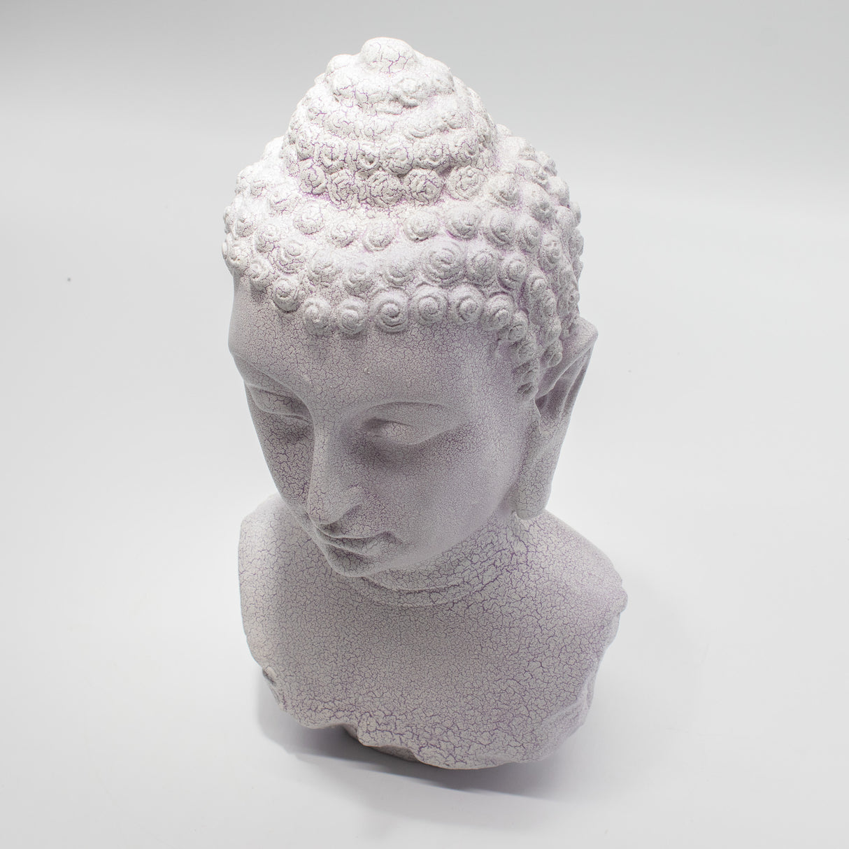 Lampa Buddha Busta Levandulový Prasklý Efekt – Oválný Stojan
