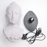 Lampa Buddha Busta Levandulový Prasklý Efekt – Oválný Stojan