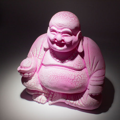 Nauraava Buddha -lamppu lohikäärmehedelmä - pyöreä jalusta