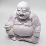 Lampa Smějící se Buddha Levandulový prasklý efekt – kulatý stojan