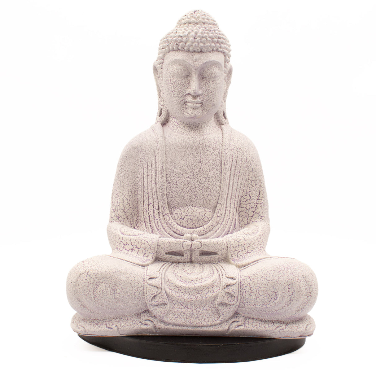 Meditace Buddha lampa Levandulový prasklý efekt – oválný stojan