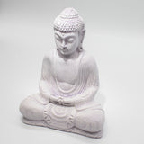Meditace Buddha lampa Levandulový prasklý efekt – oválný stojan