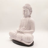Meditace Buddha lampa Levandulový prasklý efekt – oválný stojan