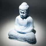 Lâmpada Buda de Meditação Azul Céu - Base Oval
