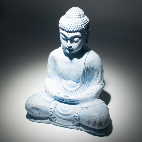 Meditointibuddha-lamppu taivaansininen – soikea jalusta