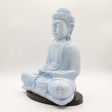 Lâmpada Buda de Meditação Azul Céu - Base Oval