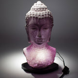 Lampa Buddha Busta Levandulový Prasklý Efekt – Oválný Stojan