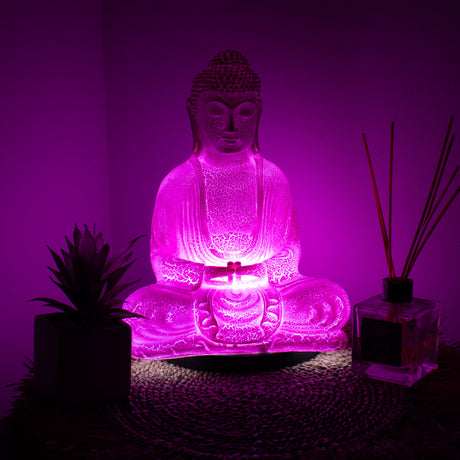 Meditointibuddha-lamppu Kirsikka Halkeama - Soikea Jalusta