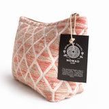 Nomad Sari Indische Jacquard-Kosmetiktasche – Rosengitter