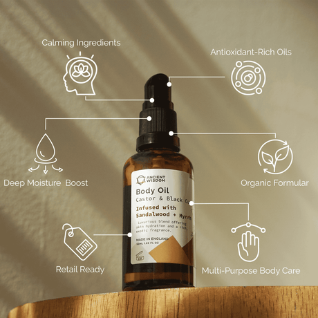 Sandelholz- und Myrrhe Bio-Körperöl 50ml