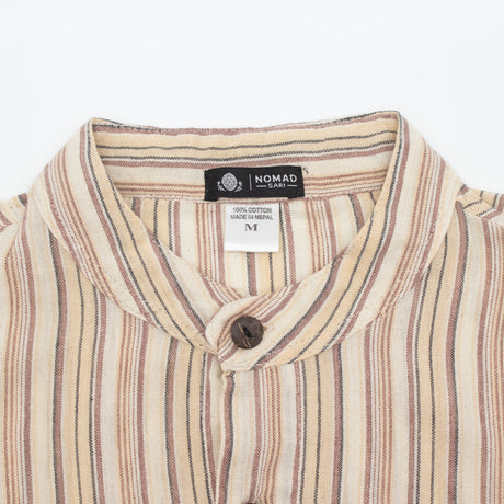 Camisa Grandad Nomad Sari - Marrón Beige - Mediana