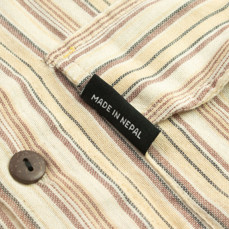 Camisa Grandad Nomad Sari - Marrón Beige - Grande