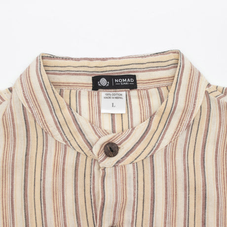Camisa Grandad Nomad Sari - Marrón Beige - Grande