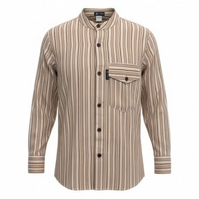 Nomad Sari Grandad-Hemd – Braun Beige – XL