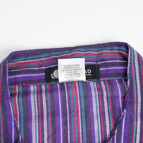 Camisa Nomad Sari Grandad - Negro Púrpura - XL
