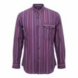 Nomad Sari Grandad Shirt - Black Purple - Large