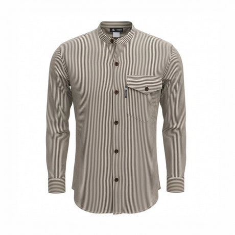 Camisa Grandad Nomad Sari - Piedra Gris - Mediana