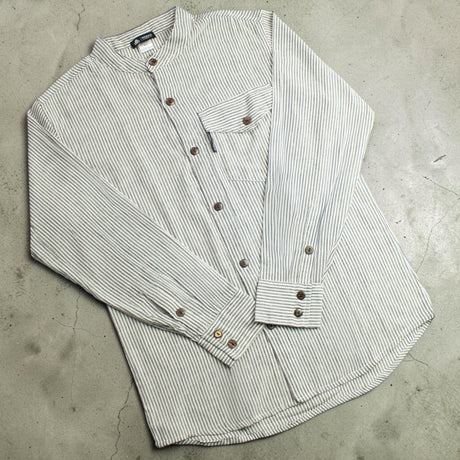 Camisa Grandad Nomad Sari - Piedra Gris - Mediana