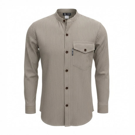 Camisa Grandad Nomad Sari - Piedra Gris - Grande