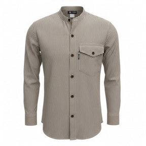 Nomad Sari Grandad Shirt - Grey Stone - XL