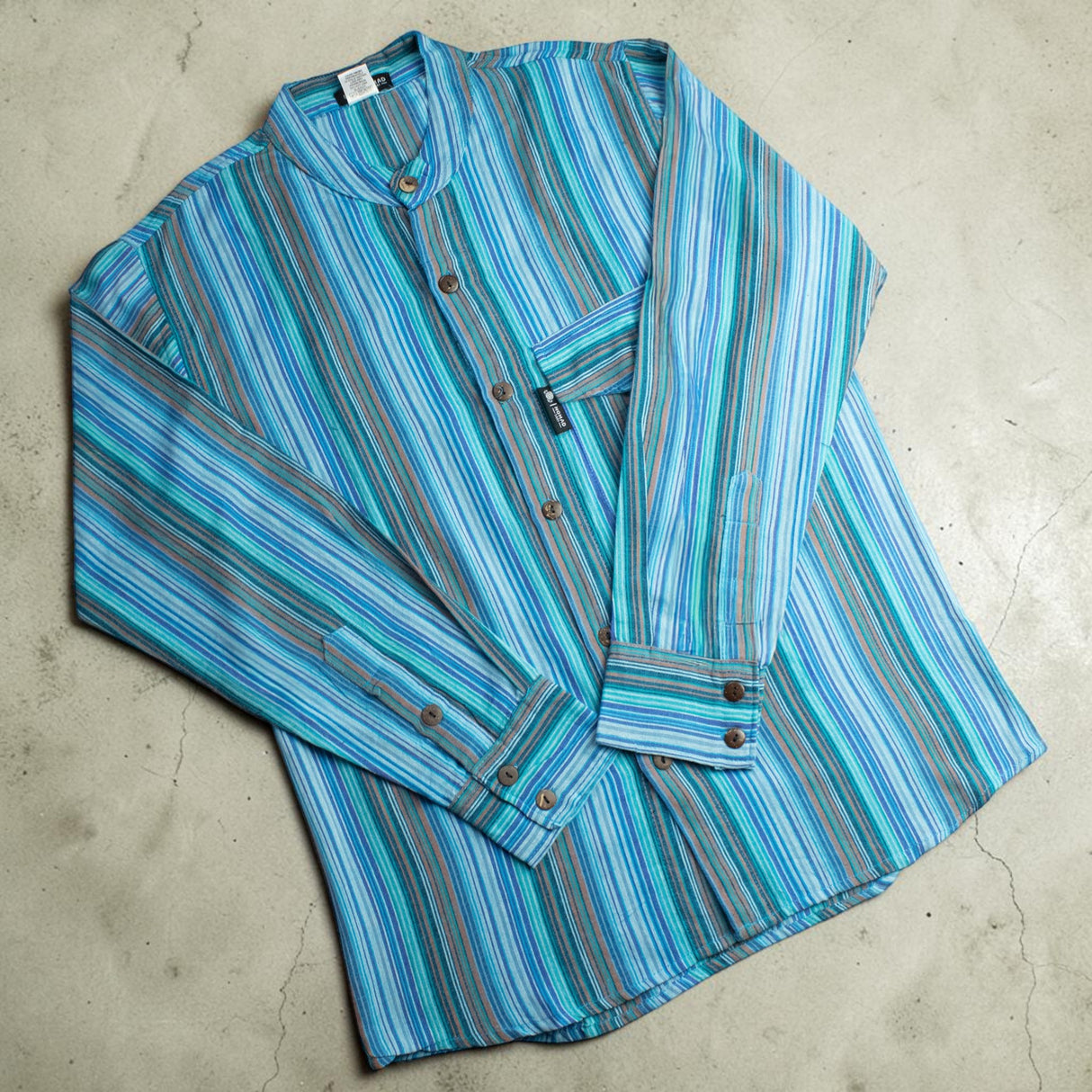 Camicia Nomad Sari Grandad - Turchese - Media