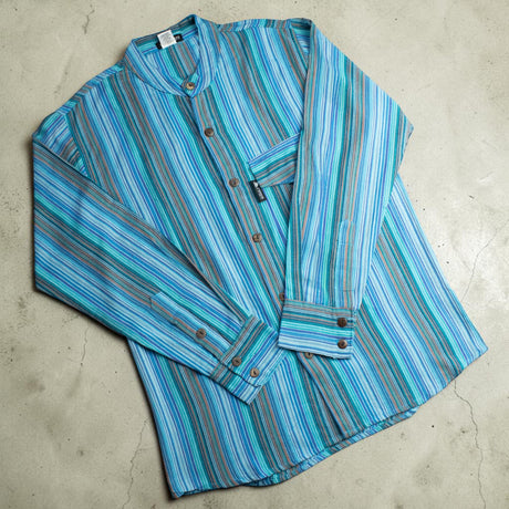 Camisa Nomad Sari Grandad - Turquesa - XL