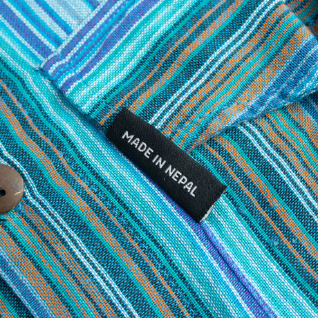 Camisa Nomad Sari Grandad - Turquesa - XL