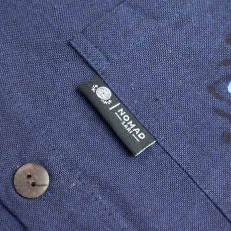 Camisa Nomad Sari Kathmandu - Índigo - Grande