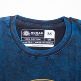 Nomad Sari Stonewashed pamut póló - Maradj vad, Holdgyermek - Kék - Közepes méret