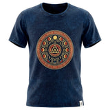 Nomad Sari Stonewashed Cotton T-Shirt - Stay Wild Moon Child - Blue - XL