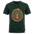Nomad Sari Stonewashed bomulds-T-shirt - Livets Træ - Grøn - XL