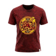 T-shirt Nomad Sari in cotone stonewashed - Mandala del drago - Marrone scuro - Taglia Small