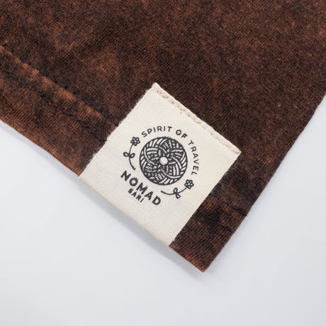 Nomad Sari majica od stonewashed pamuka - Sunce i Zodijak - smeđa - veličina M