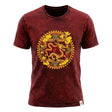 T-shirt Nomad Sari in cotone stonewashed - Mandala del drago - Marrone scuro - Taglia Large