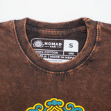 Nomad Sari stonewashed pamut póló – Nap és Zodiákus – Barna – Kicsi