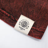 Nomad Sari tričko z stonewashed bavlny – Drak Mandala – vínová – střední