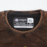 Nomad Sari Stonewashed Cotton T-Shirt - Sun & Zodiac - Brown - XL