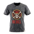 Nomad Sari Stonewashed pamut póló - Rebel - Szénszürke - Kicsi