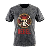 Nomad Sari Stonewashed pamut póló - Rebel - Szénszürke - Kicsi