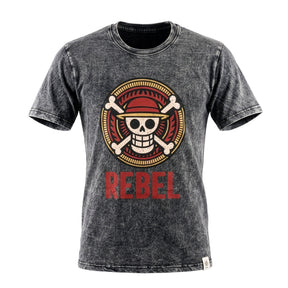 Nomad Sari Stonewashed pamut póló - Rebel - Szénszürke - Kicsi