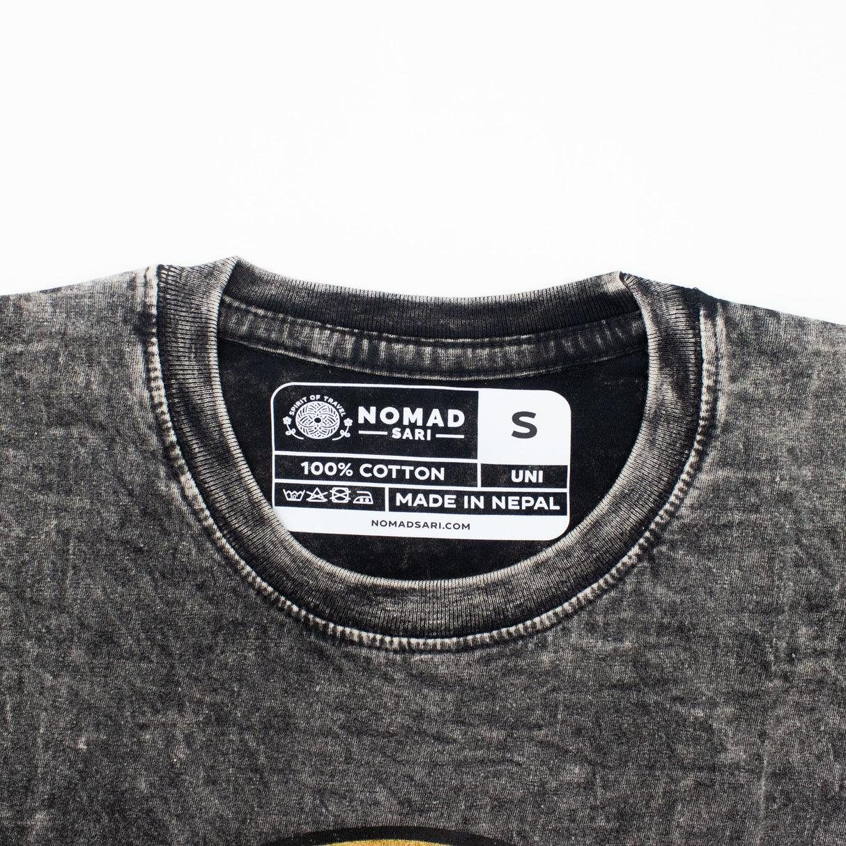 Nomad Sari Stonewashed pamut póló - Rebel - Szénszürke - Kicsi
