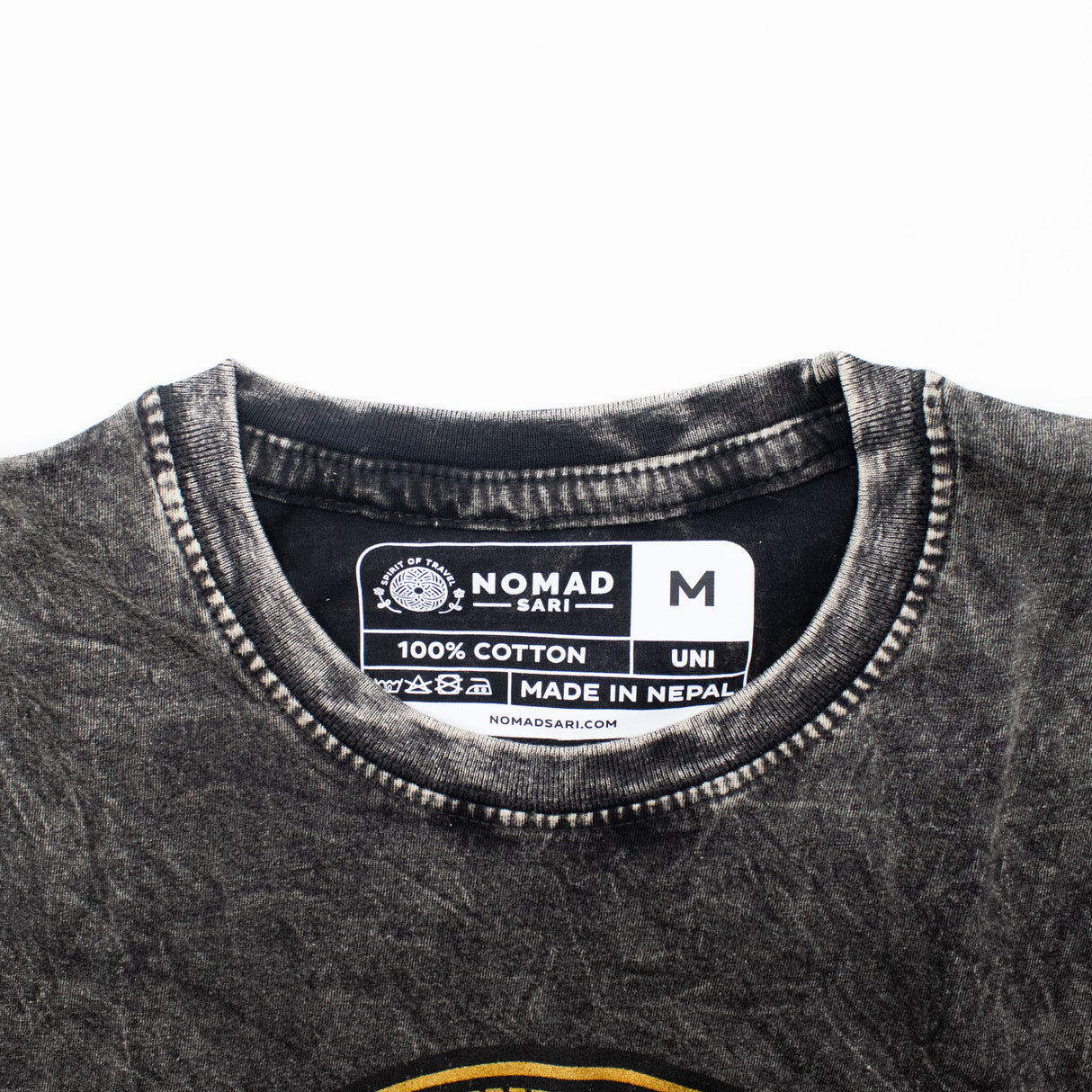 Nomad Sari Stonewashed Bomulds T-shirt - Rebel - Koksgrå - Medium