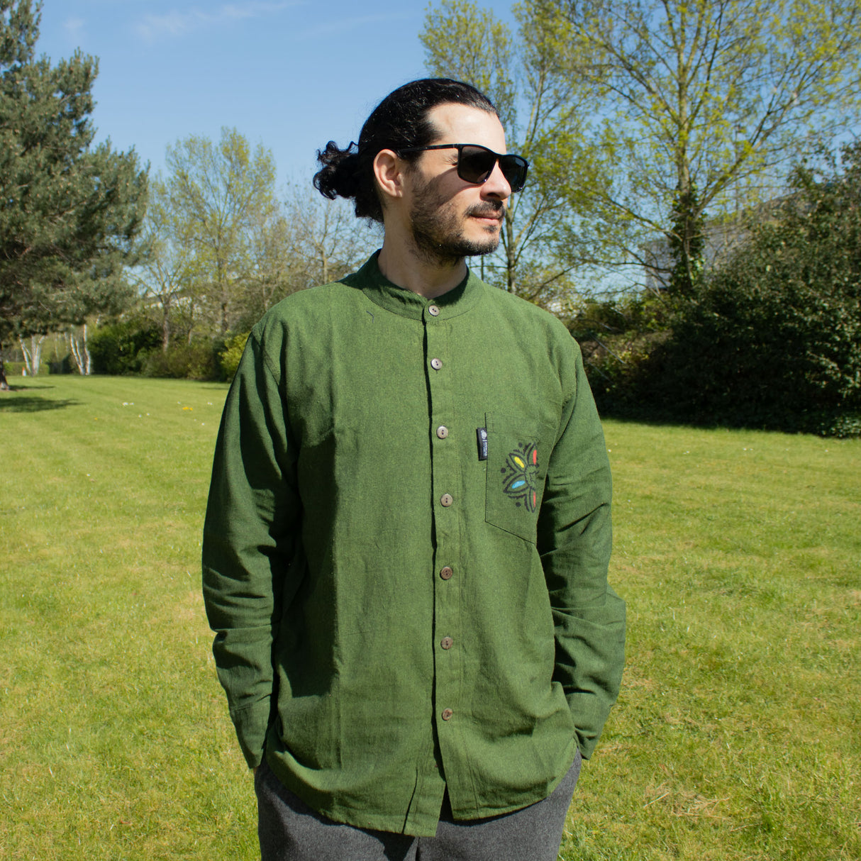 Camicia Nomad Sari Kathmandu - Verde Foresta - Large