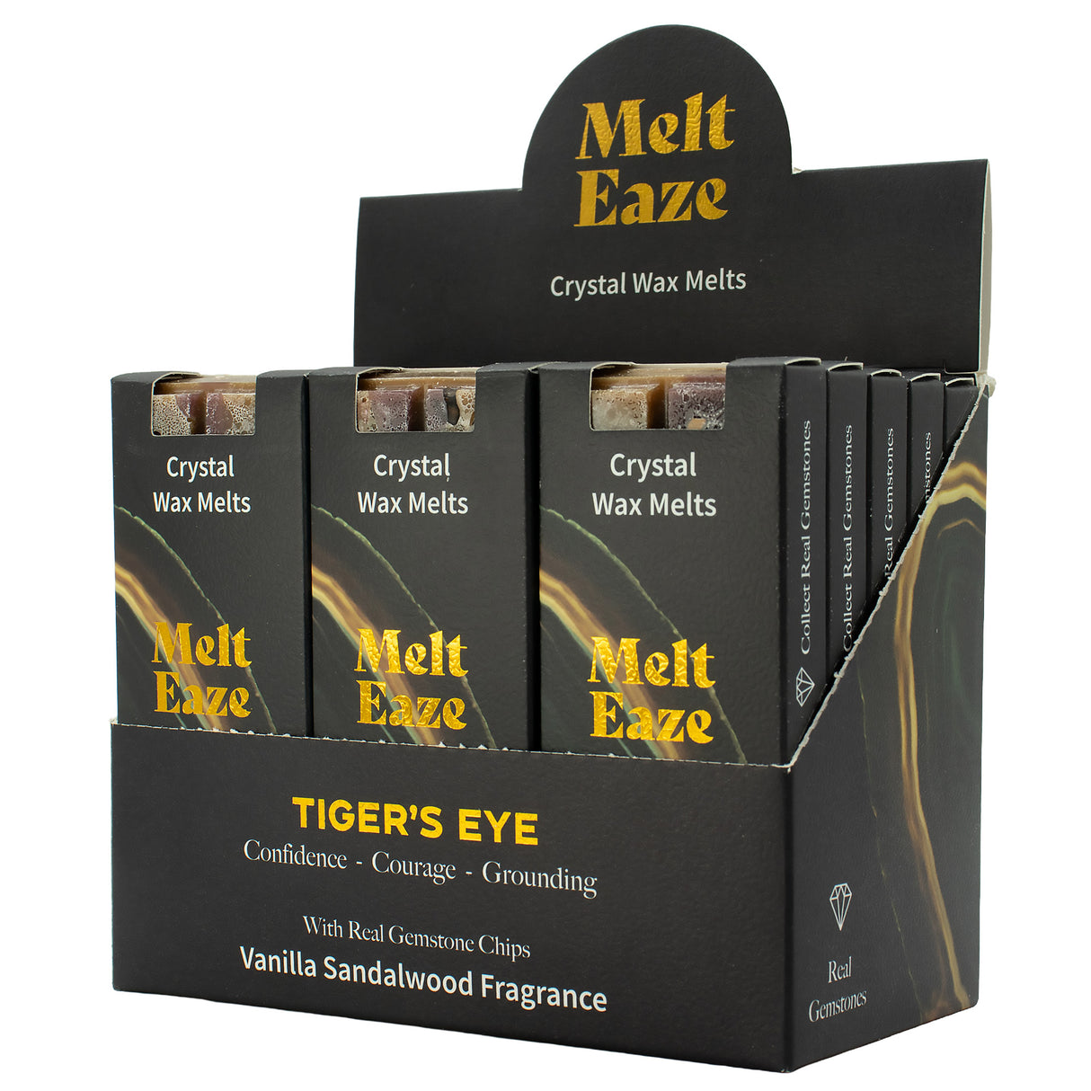 MeltEaze Wachs-Melts 50g – Tigereye Stärke – Vanille Sandelholz