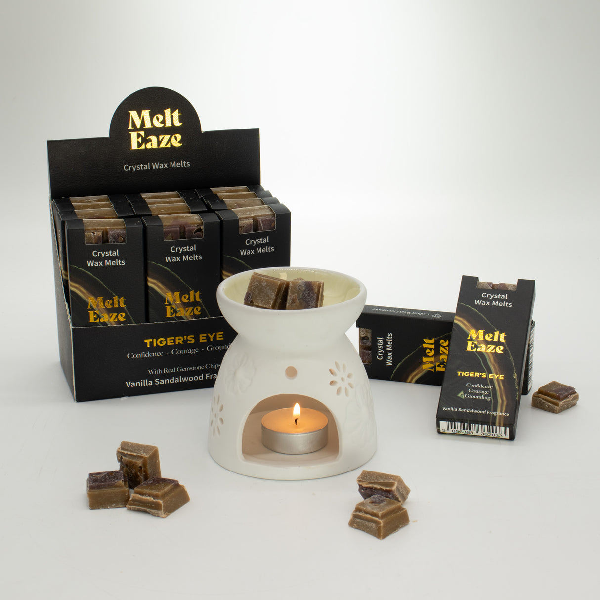 MeltEaze Wachs-Melts 50g – Tigereye Stärke – Vanille Sandelholz