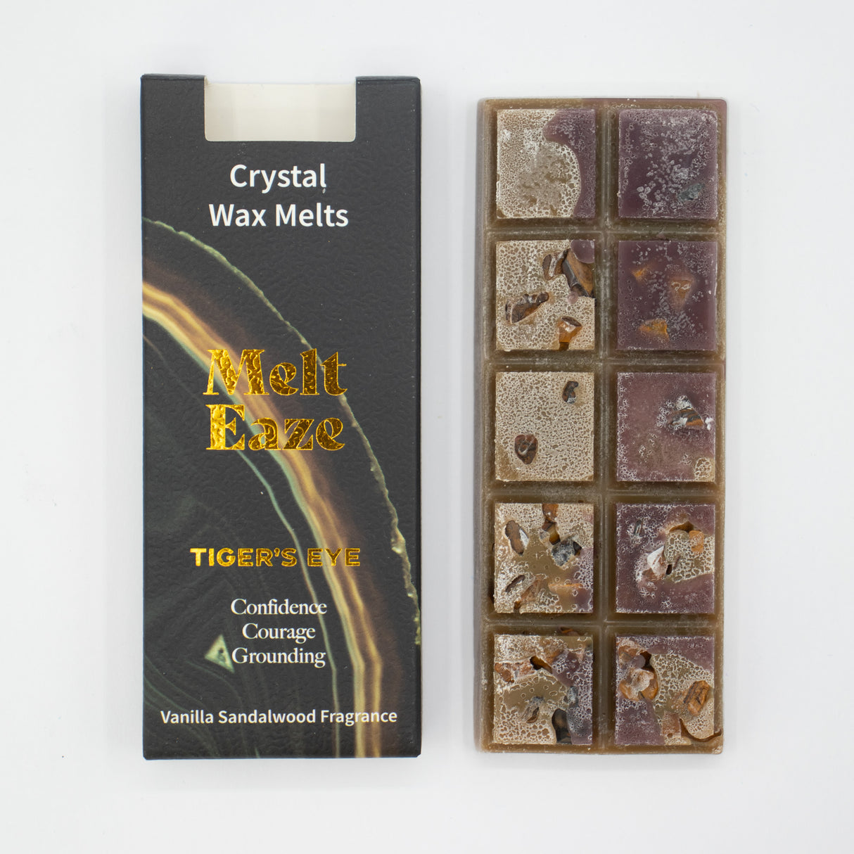 MeltEaze Wachs-Melts 50g – Tigereye Stärke – Vanille Sandelholz