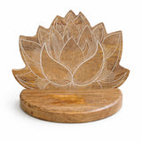 Étagère murale Lotus blanc patiné