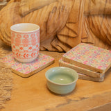 Set of 4 Square Coasters - Pretty Floral